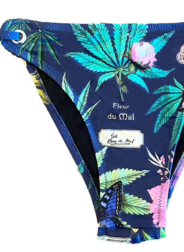 Botanical Grommet Bikini Bottom-papillon indigo | Fleur du Mal