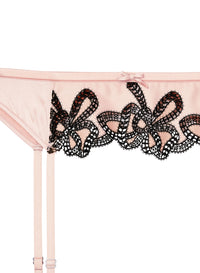 Bow Guipure Embroidery Garter Belt-fleur du mal