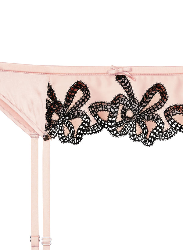 Bow Guipure Embroidery Garter