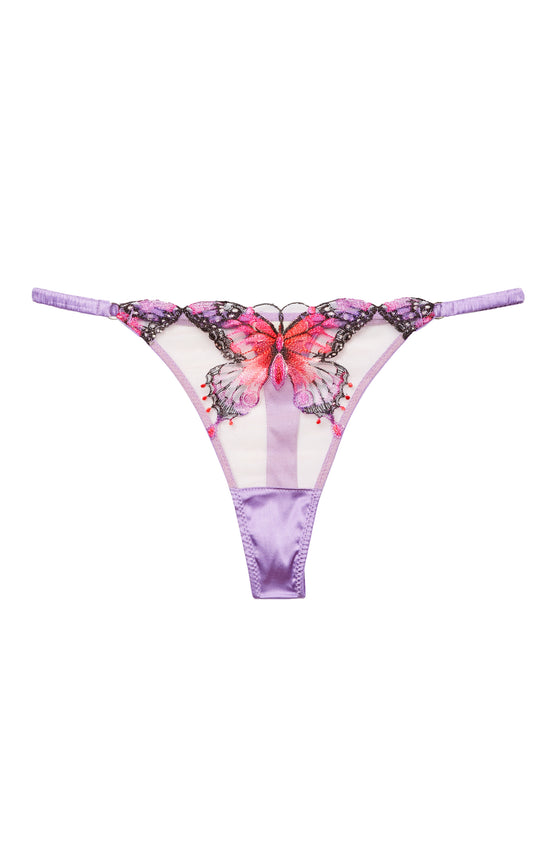 Butterfly Embroidery Thong