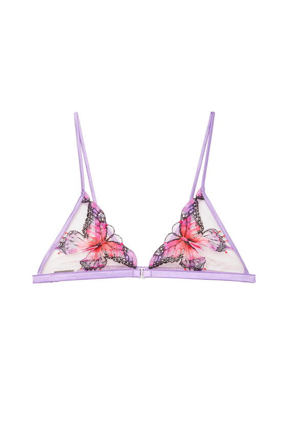 Butterfly Embroidery Triangle Bra