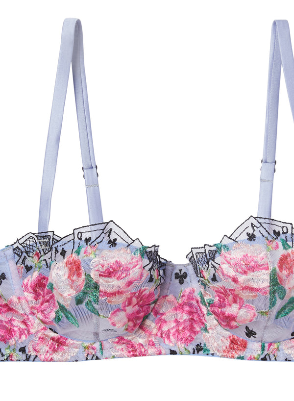Fleur du Mal: Rose Embroidery Balconette Bra - 34C, 34D – Azaleas