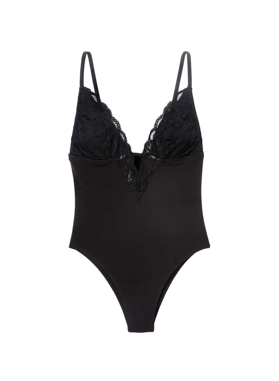 Black - Charlotte 3-Way Bodysuit | Fleur du Mal