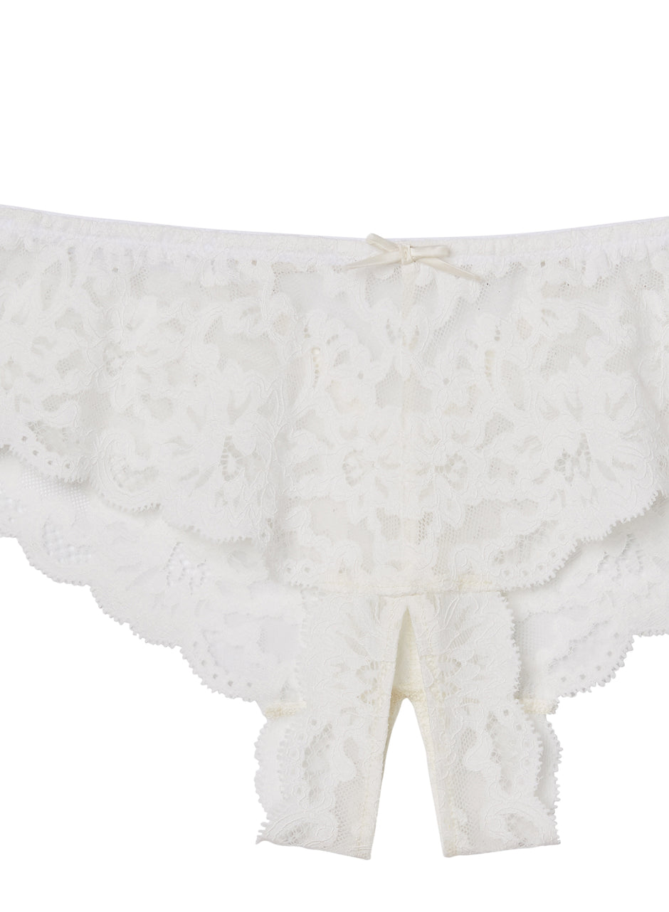 Ivory - Charlotte Crotchless Panty | Fleur du Mal