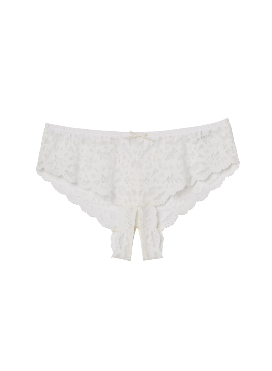 Ivory - Charlotte Crotchless Panty | Fleur du Mal