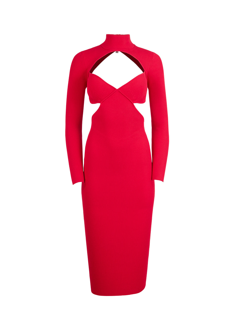 Chilli - Knit Cross Back Midi Dress | Fleur du Mal