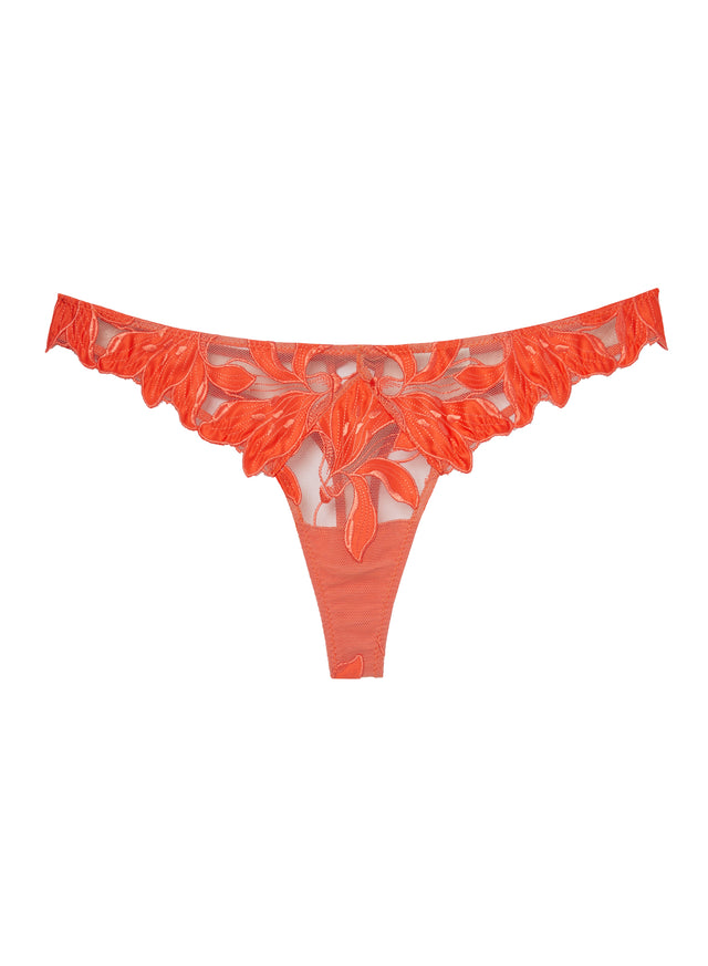 Spearmint - Lily Embroidery Hipster Thong | Fleur du Mal