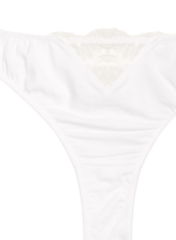 Skin 269148 Women's Organic Cotton Thong Underwear White Size