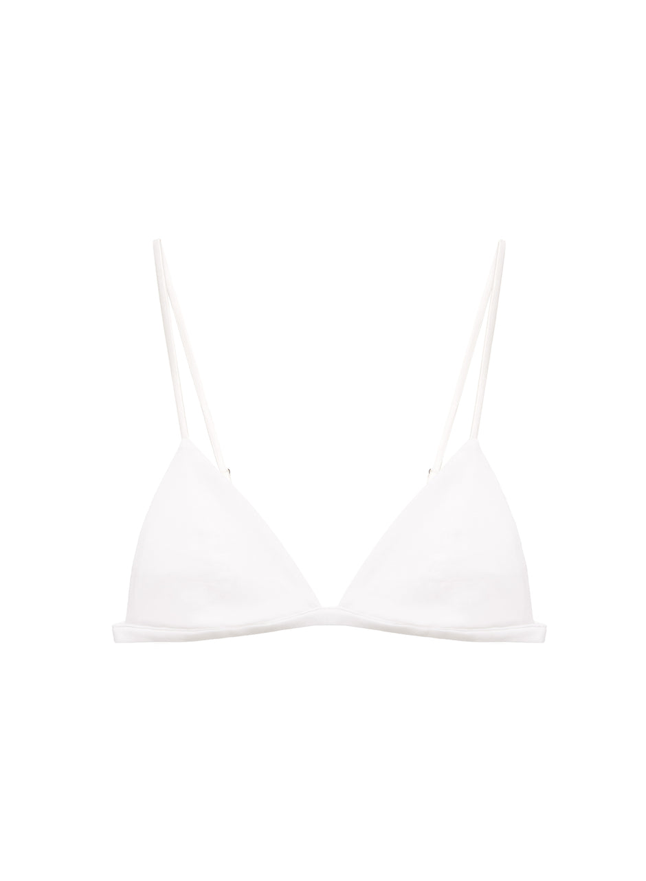 Ivory - Organic Cotton Luxe Triangle Bra | Fleur du Mal