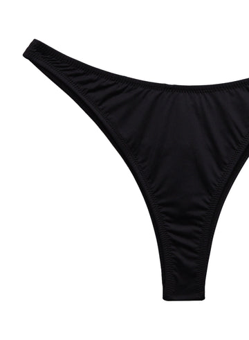 Black - High Leg Bikini Bottom | Fleur du Mal