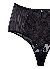 Lily Embroidery High Waist Thong-