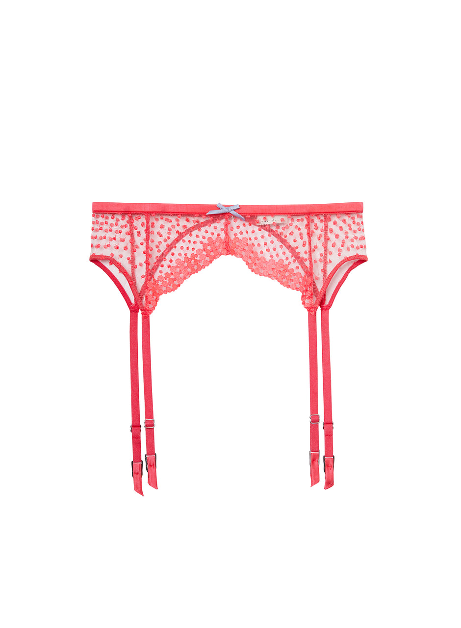 Pop pink - Dotty Garter Belt | Fleur du Mal