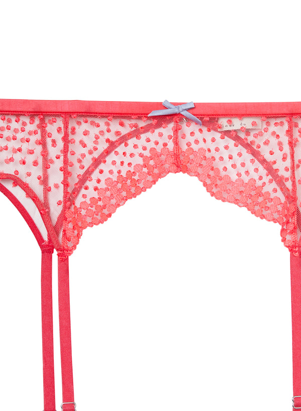 Dotty Garter Belt-pop pink | Fleur du Mal