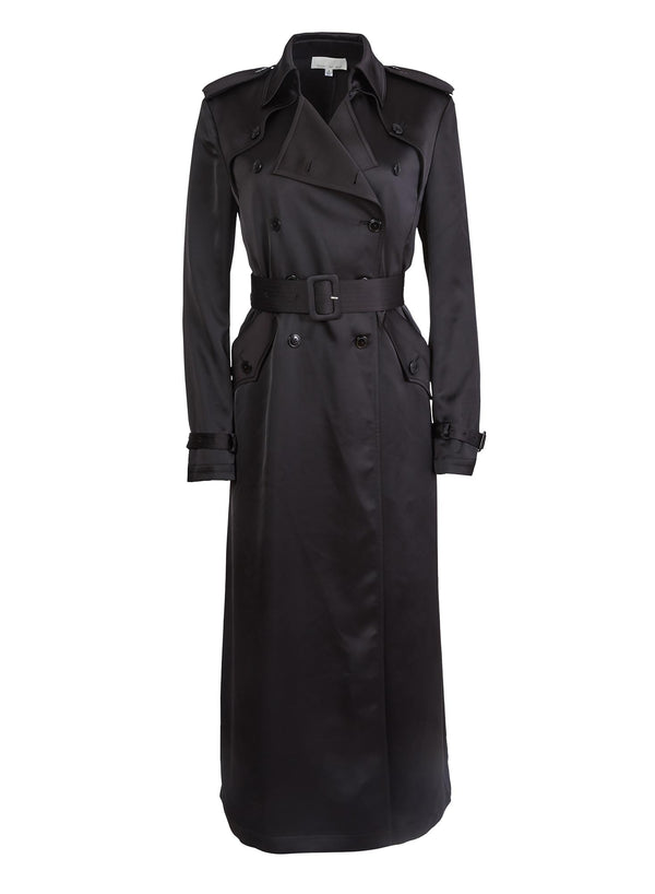 Black Eco Luxe Trench Coat Fleur du Mal - Main Image