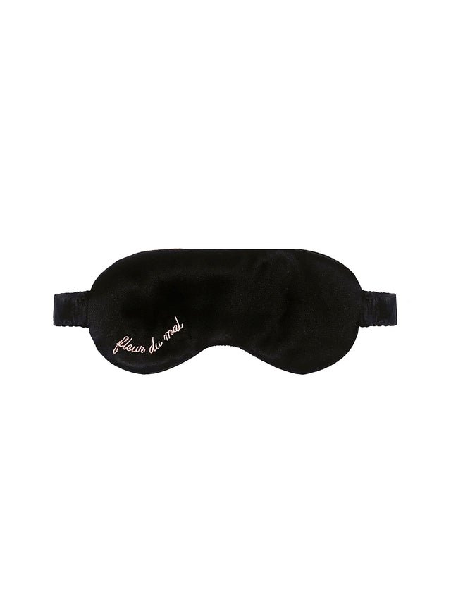 Black - Logo Silk Eye Mask | Fleur du Mal