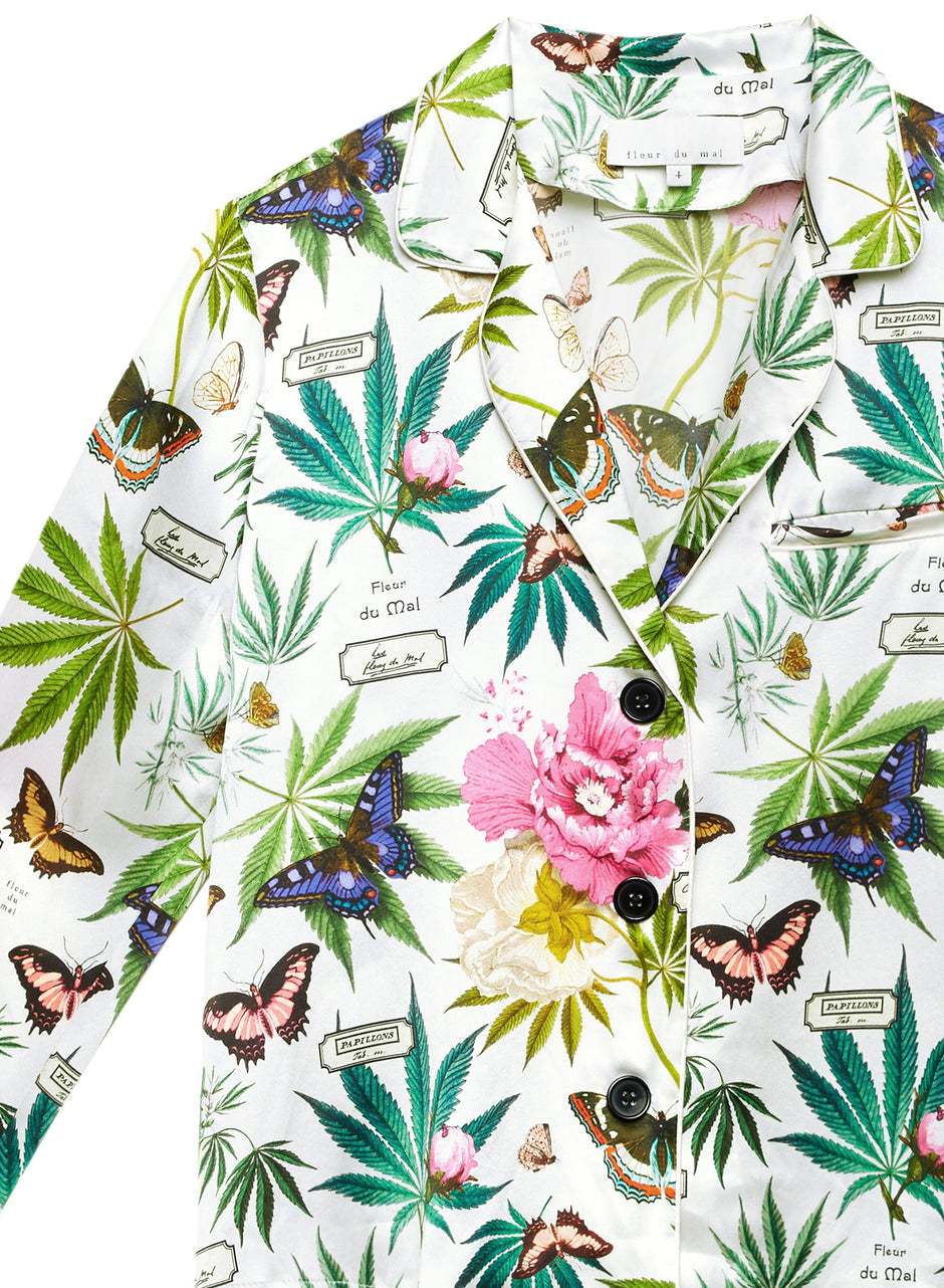 White botanical - Botanical Fleur PJ Top | Fleur du Mal