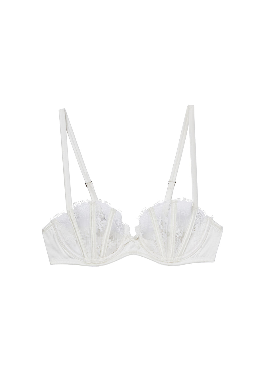 Ivory - Frankie Lace Boned Balconette | Fleur du Mal