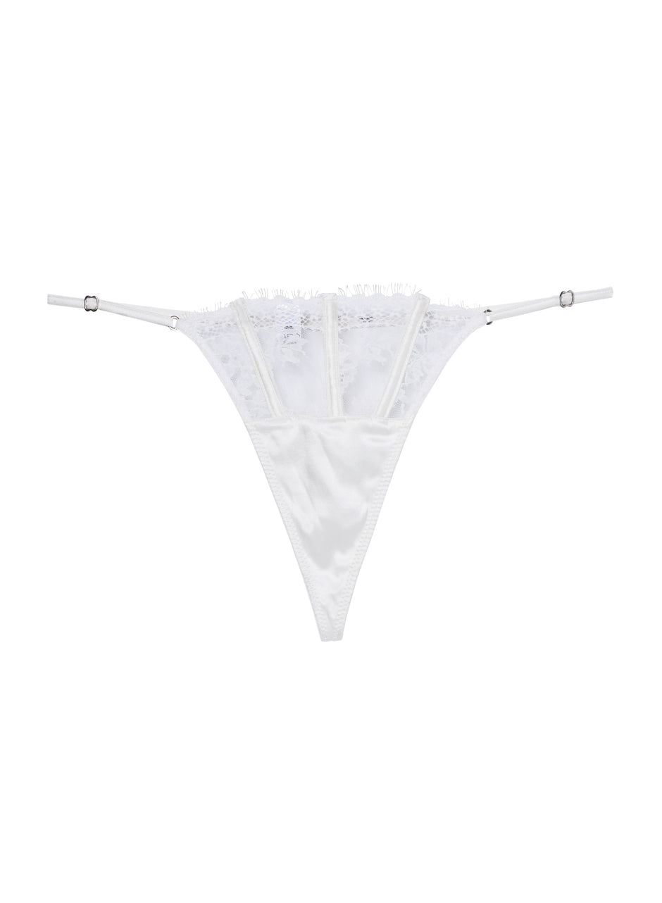 Ivory - Frankie Lace Thong | Fleur du Mal