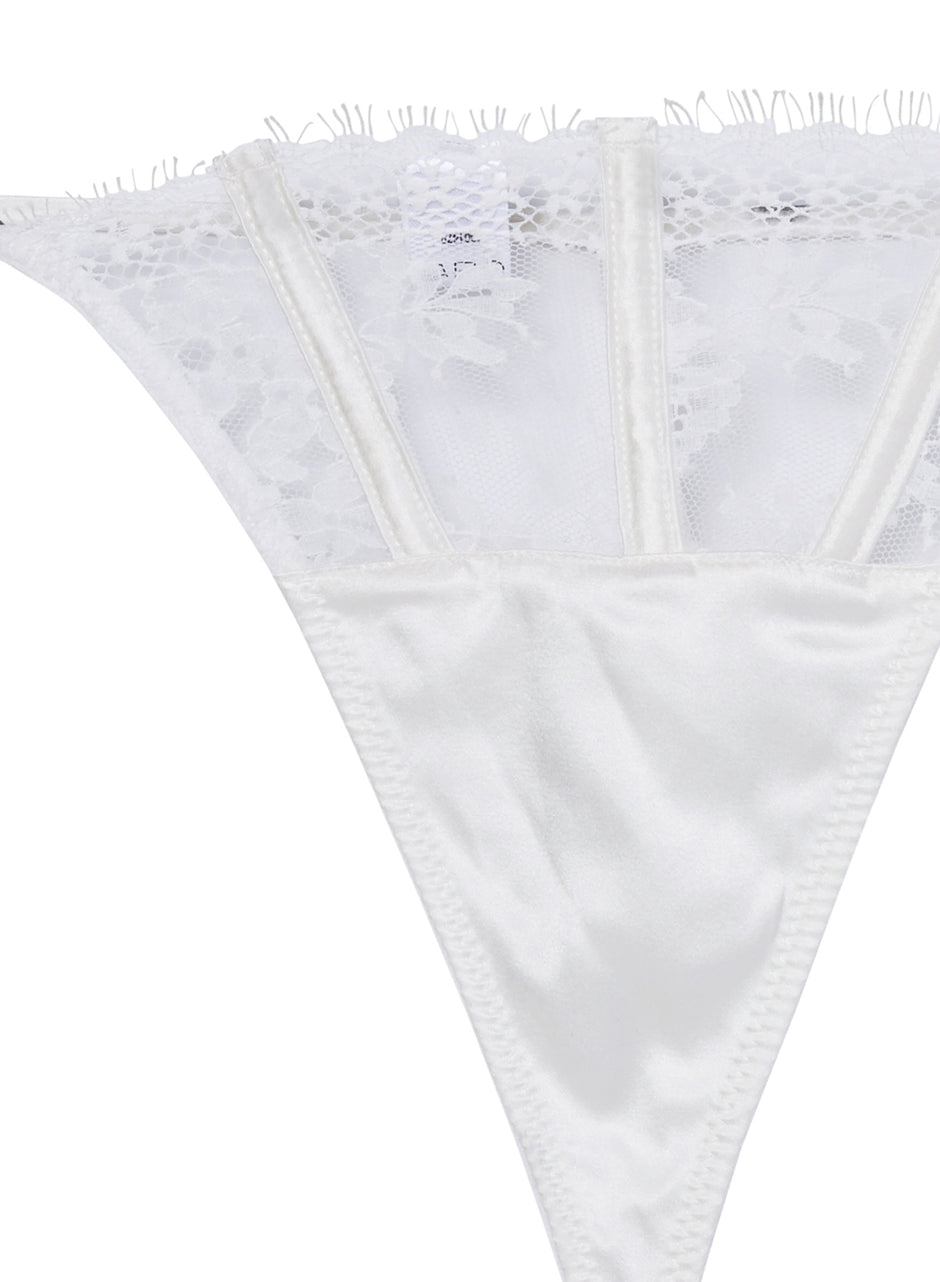 Ivory - Frankie Lace Thong | Fleur du Mal