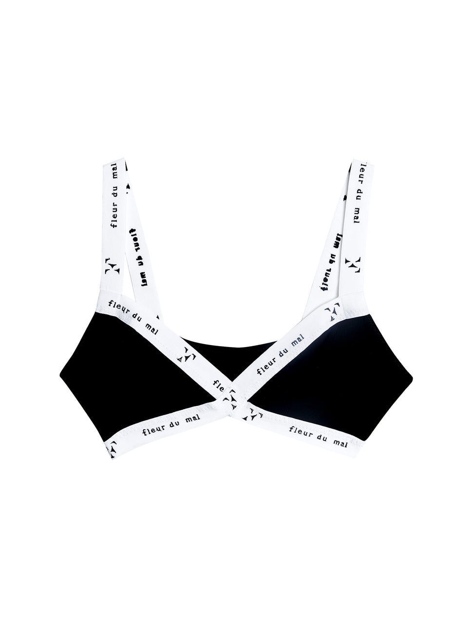 Black - Garçon Criss Cross Bralette | Fleur du Mal