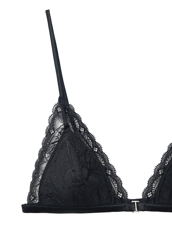 Victorias Secret Sleek Unlined Triangle Bralette (Black, Small