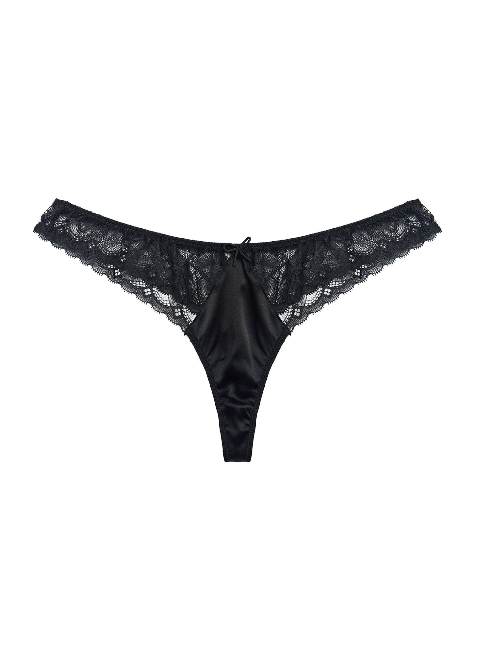 Black lace thong – Boutine LA