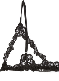 Fleur Guipure Ouvert Bralette-Black- Fleur du Mal-