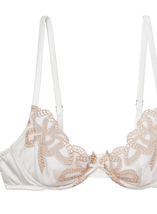Bow Guipure Embroidery Bra