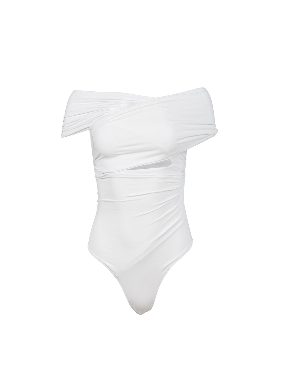 Ivory - Wrap Front Bodysuit | Fleur du Mal