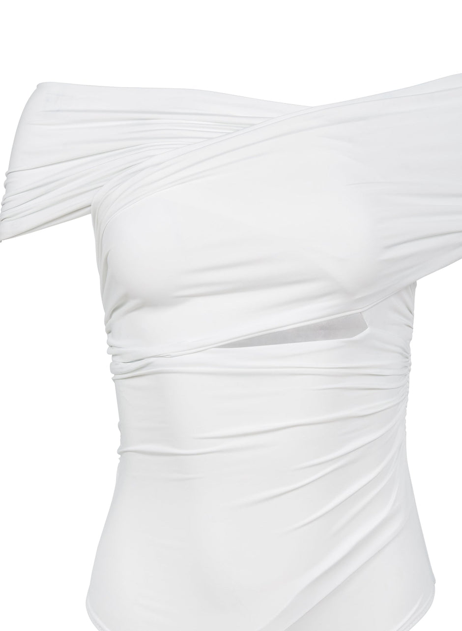 Ivory - Wrap Front Bodysuit | Fleur du Mal