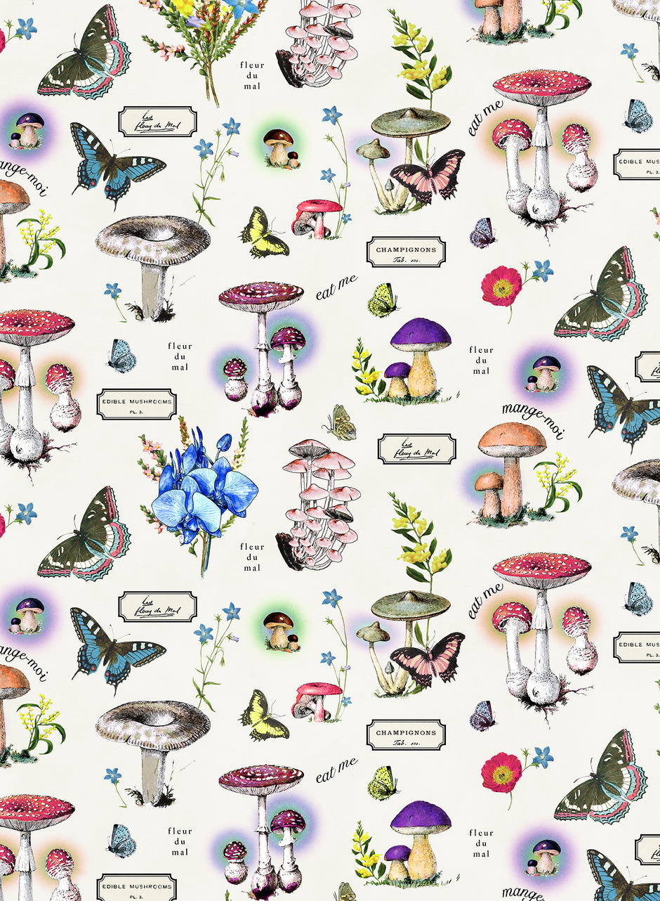 Ivory mushroom print - Magical Mushroom PJ Short | Fleur du Mal