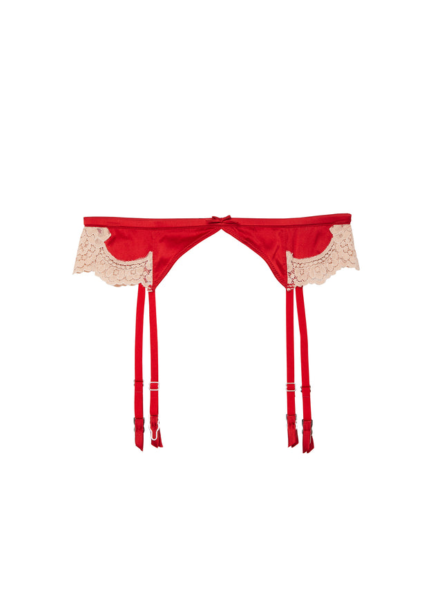 Rouge - James Lace Garter Belt | Fleur du Mal