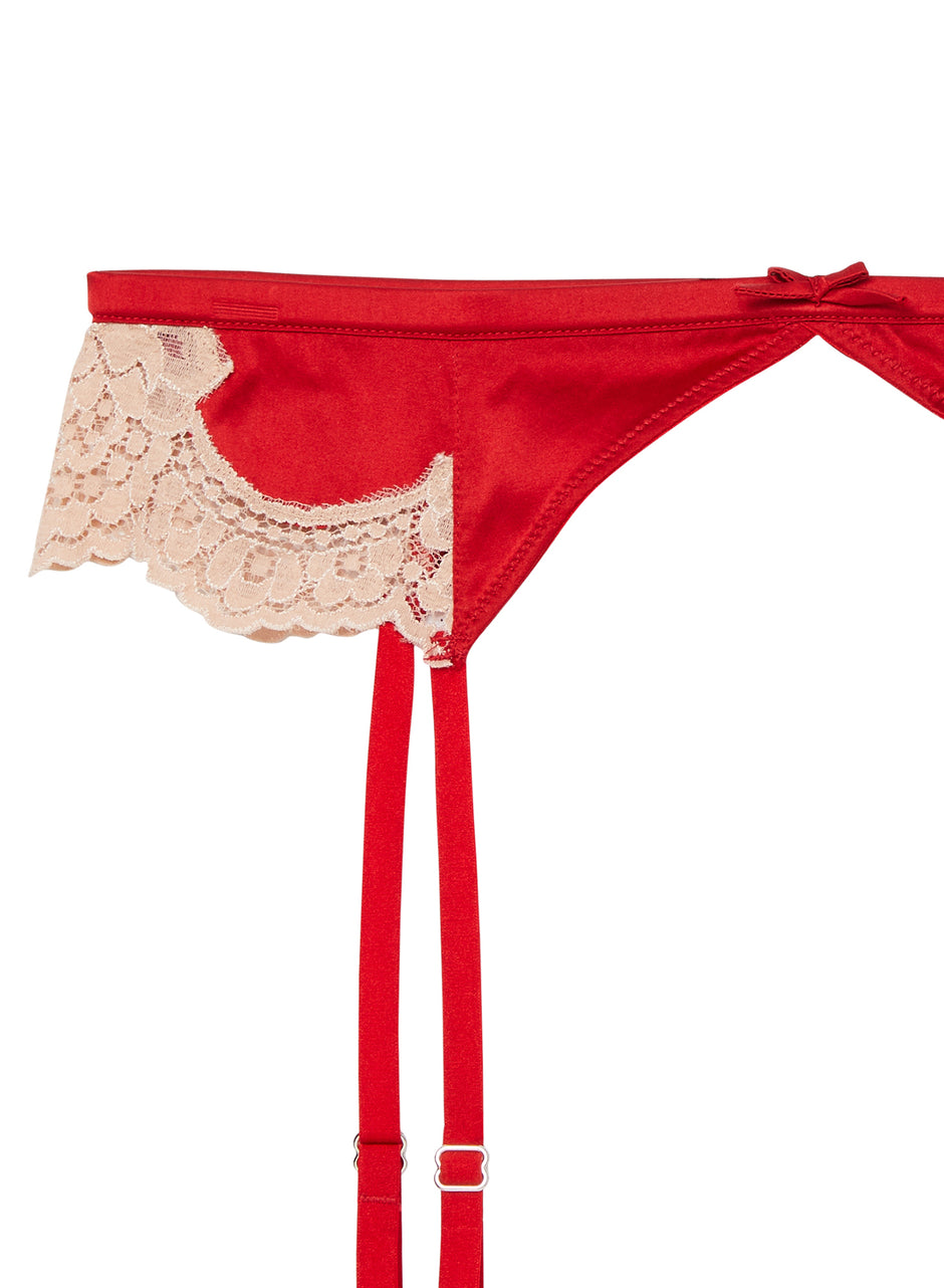 Rouge - James Lace Garter Belt | Fleur du Mal