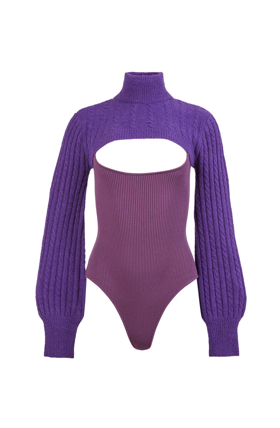 Knit Cutout Front Bodysuit