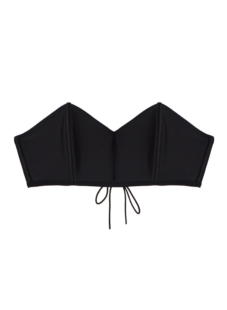 Black - Lacing Back Bandeau | Fleur du Mal