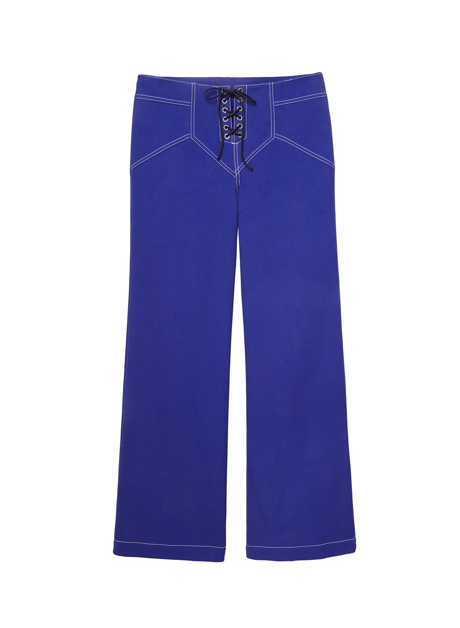 Electric blue - Lace Up Jean | Fleur du Mal