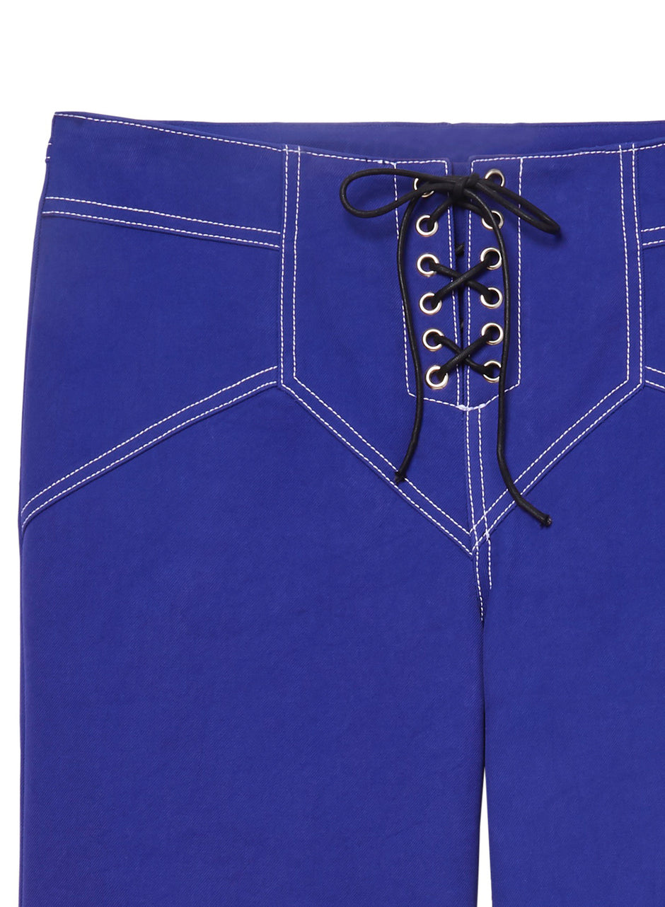 Electric blue - Lace Up Jean | Fleur du Mal