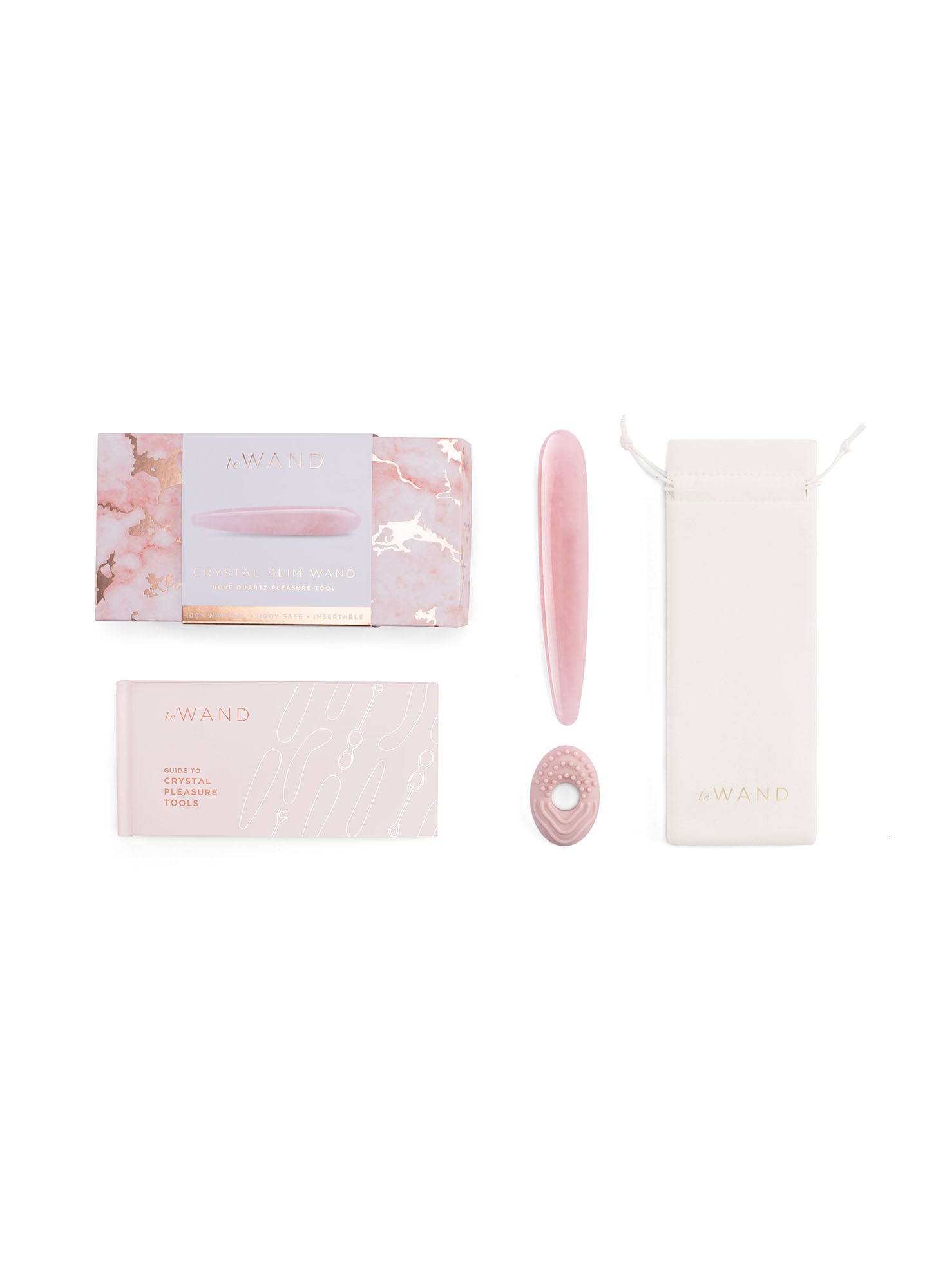 Rose Quartz Le Wand Crystal Slim Wand Massager | Fleur du Mal Rose Quartz Le Wand Crystal Slim Wand Massager | Fleur du Mal