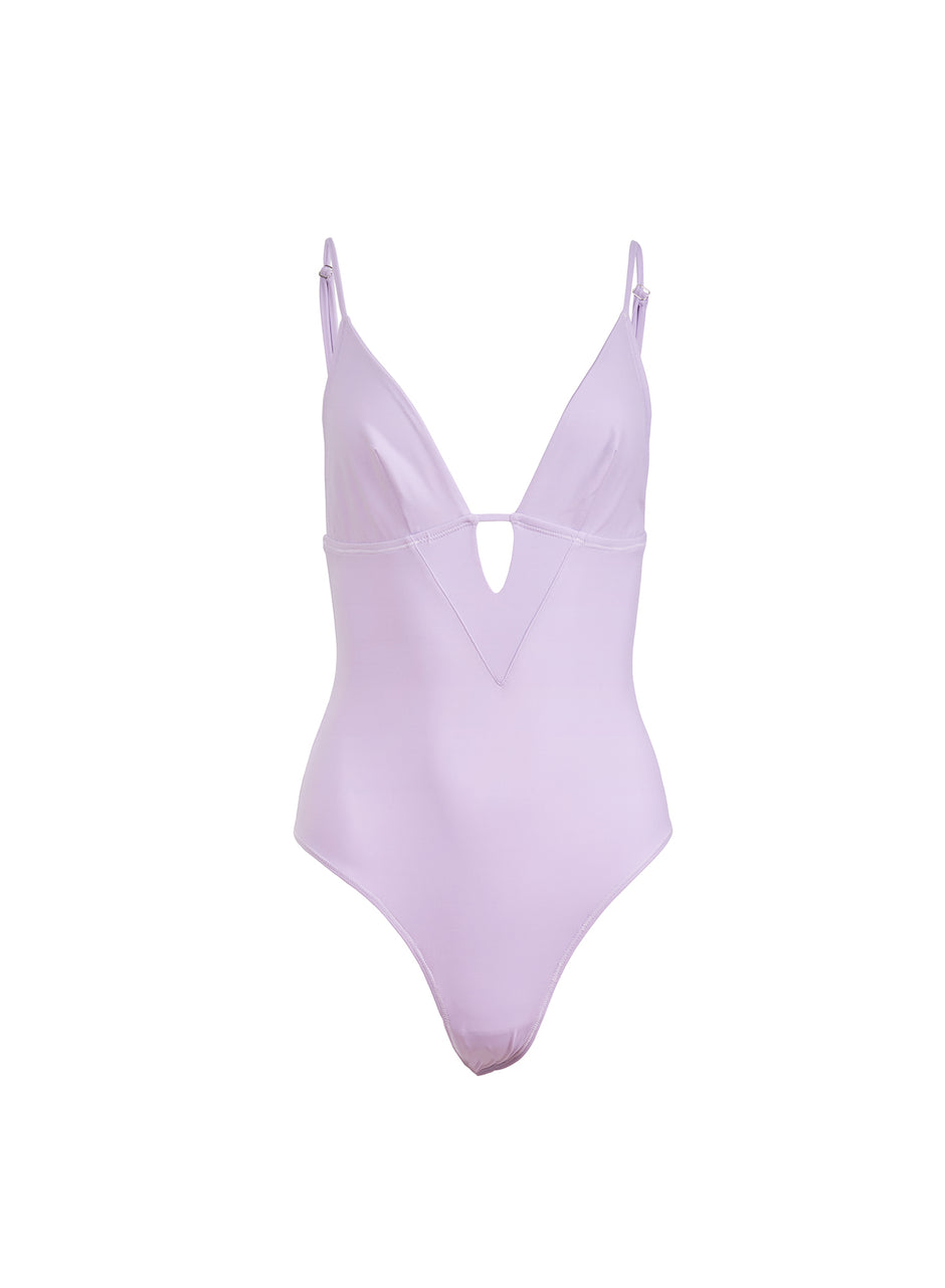 Light lilac - V Neck Bodysuit | Fleur du Mal