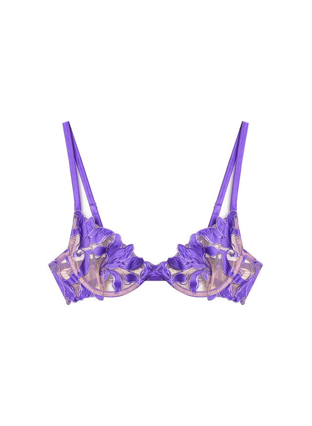 Pansy - Lily Embroidery Plunge Demi Bra | Fleur du Mal