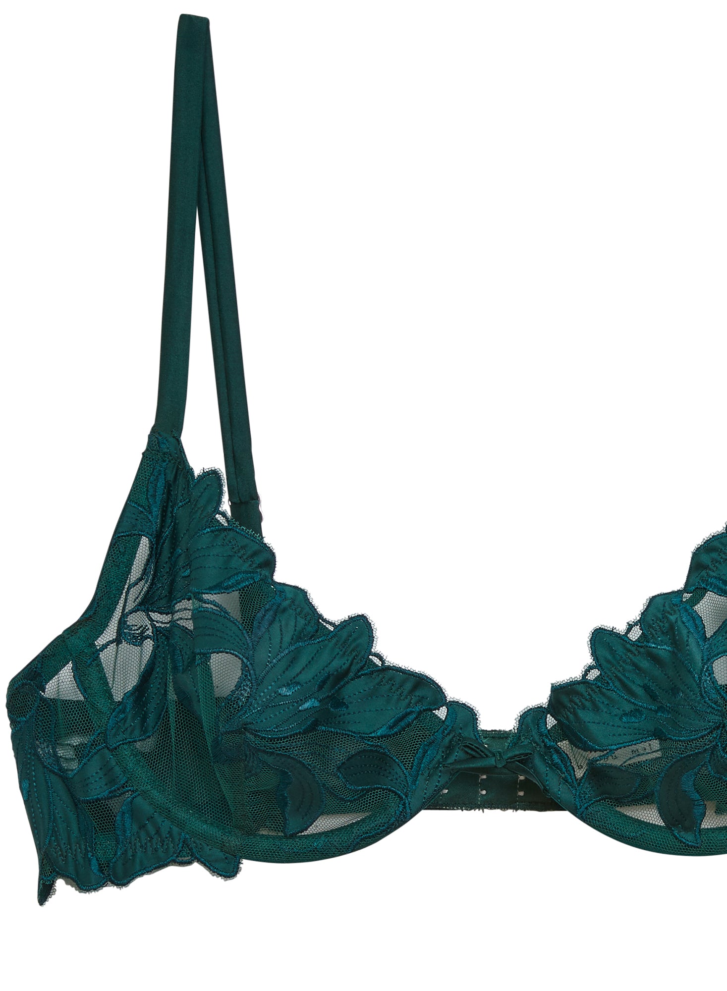 Lily Embroidery Plunge Demi Bra