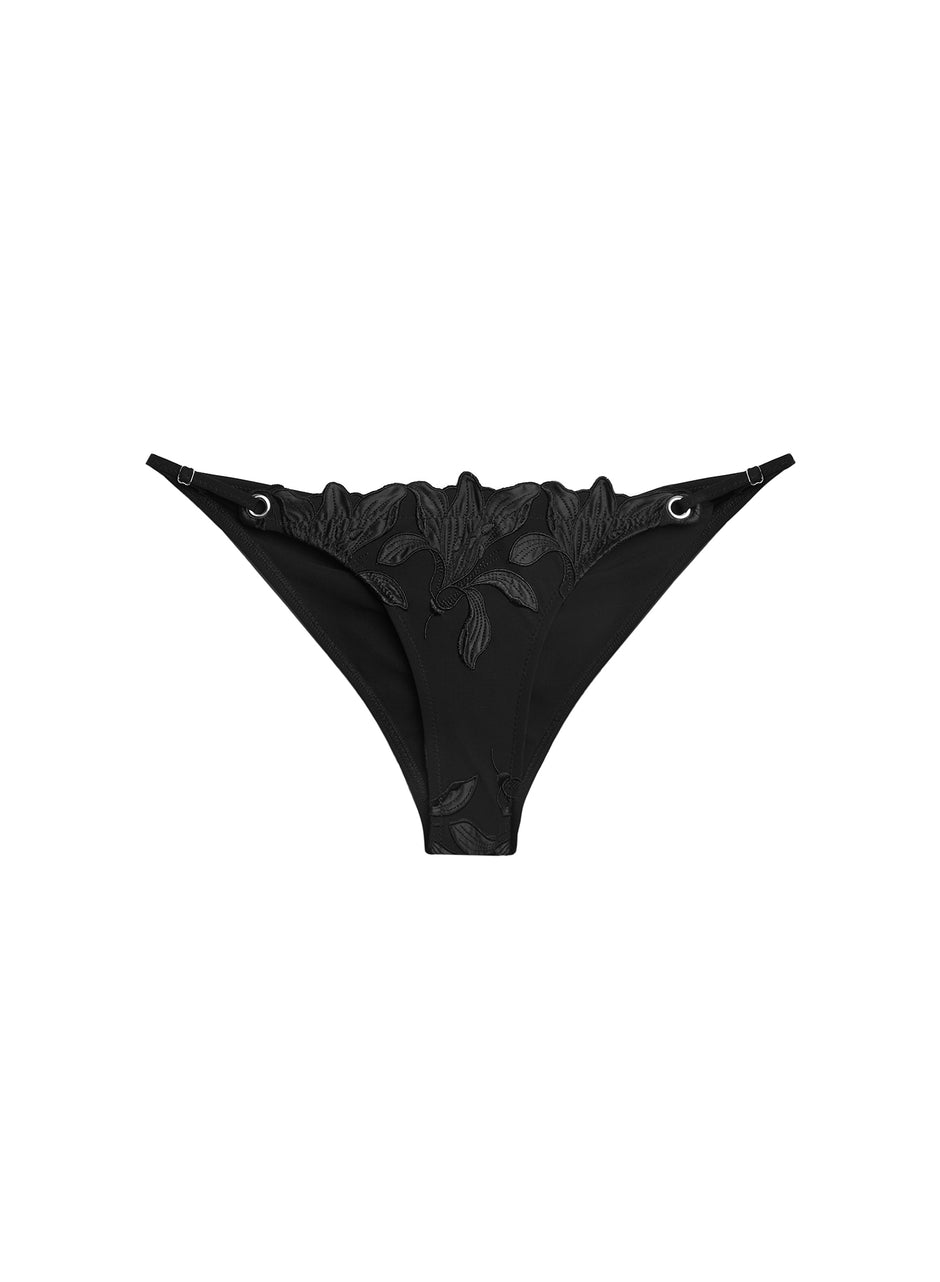 Black - Lily Grommet Bikini Bottom | Fleur du Mal