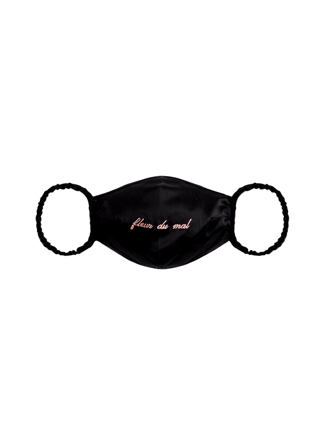 Black - Logo Silk Face Mask | Fleur du Mal