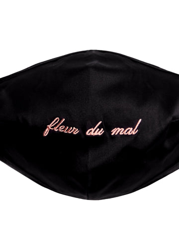 Black - Logo Silk Face Mask | Fleur du Mal