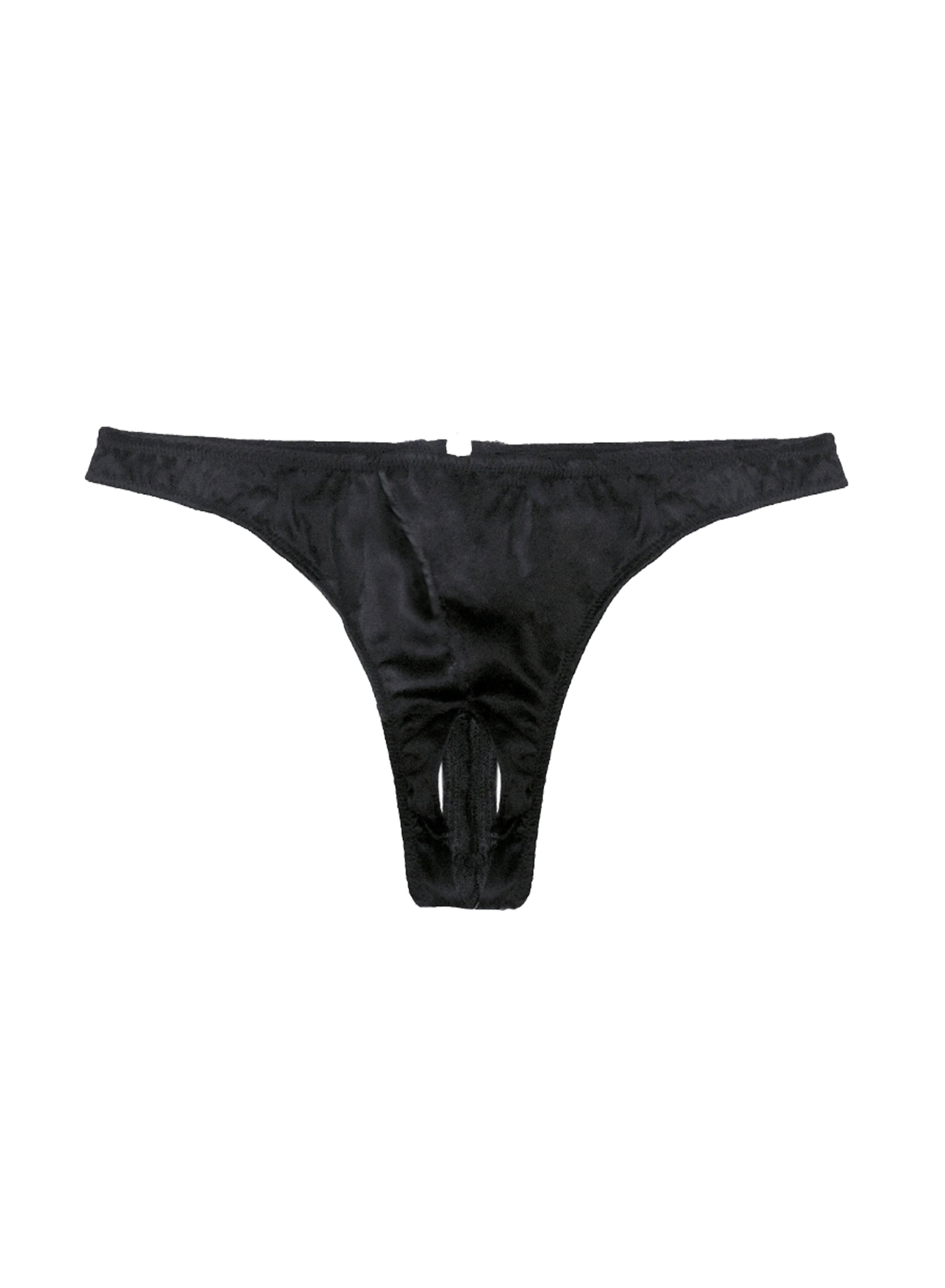 The Luxe Leaf Thong Set in Black – Plush Underwear