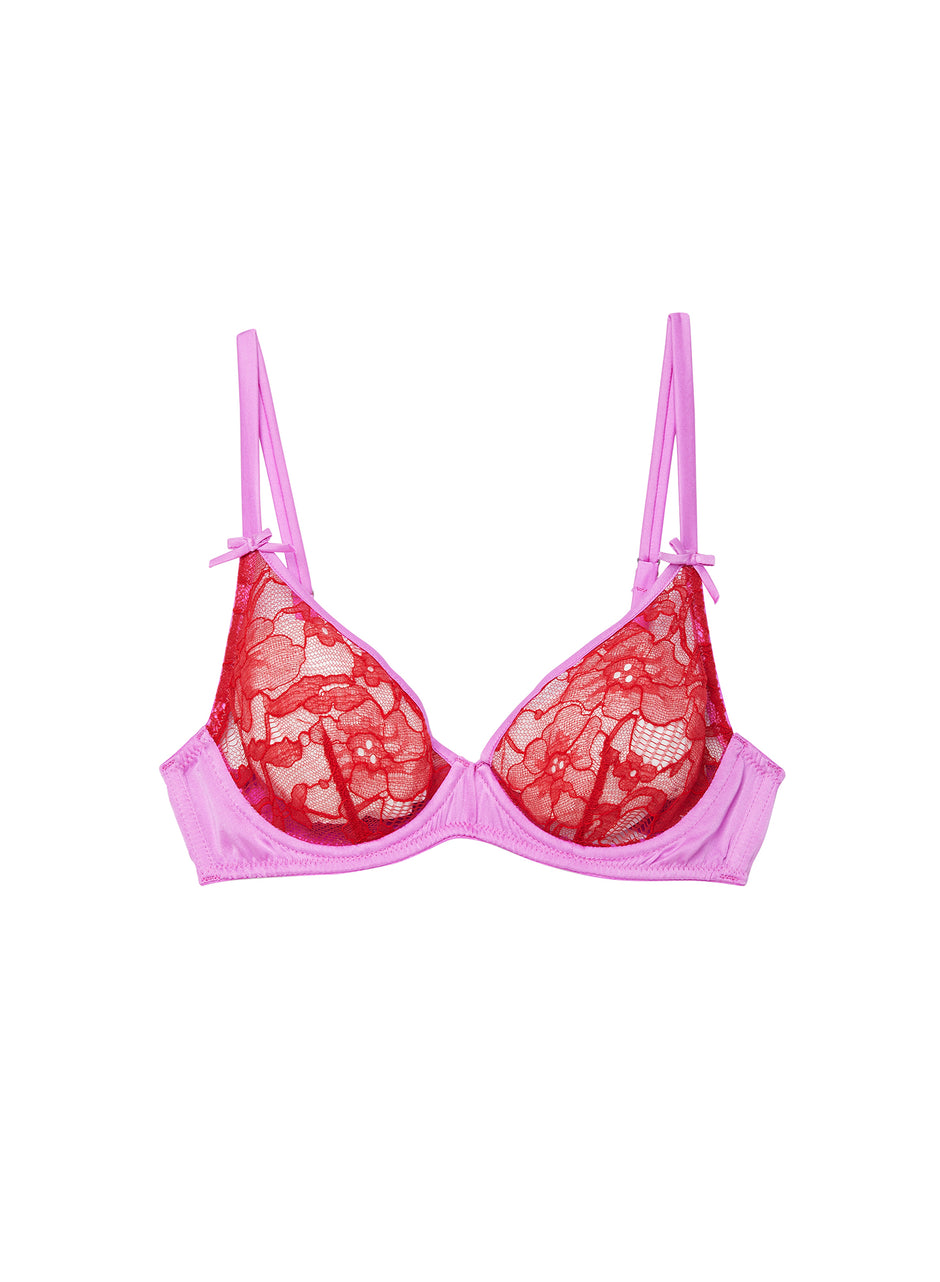 Rouge - Magnolia Lace Unlined Demi Bra | Fleur du Mal