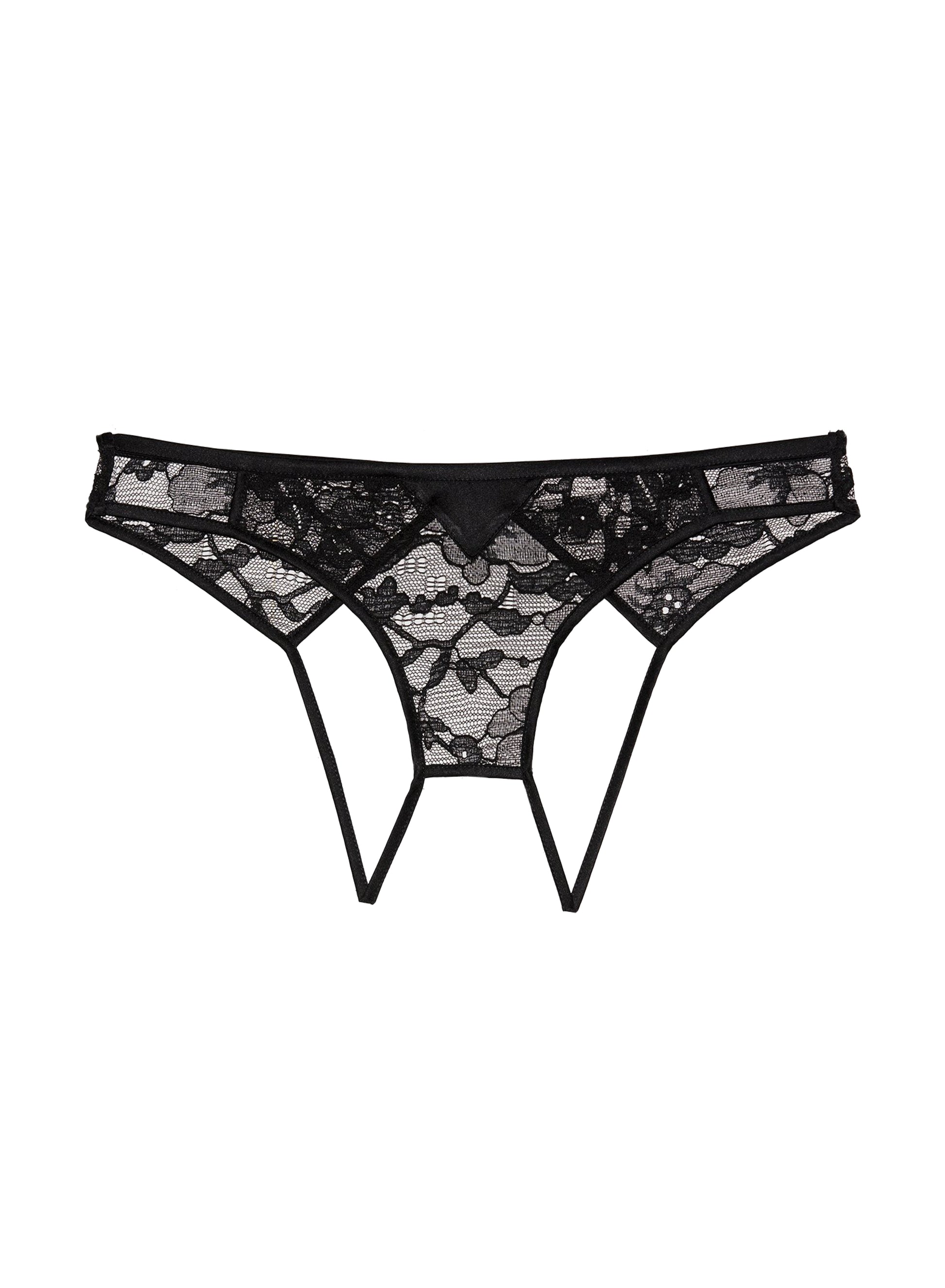 Open Back Lace Panty in Black – Liloo Signature