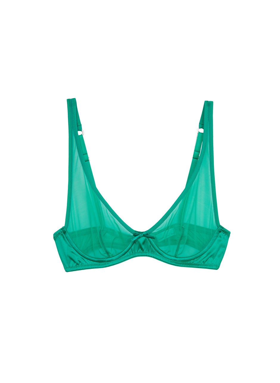 Emerald - Mesh Demi Bra | Fleur du Mal