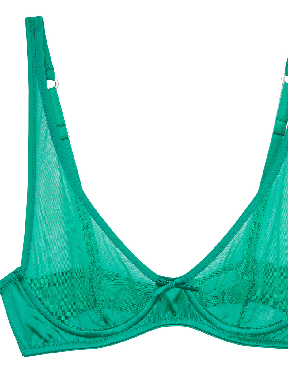 Emerald - Mesh Demi Bra | Fleur du Mal