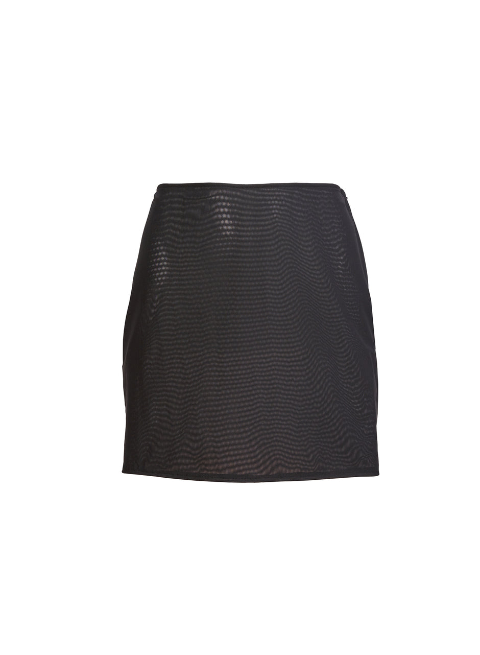 Black - Mesh Mini Skirt | Fleur du Mal